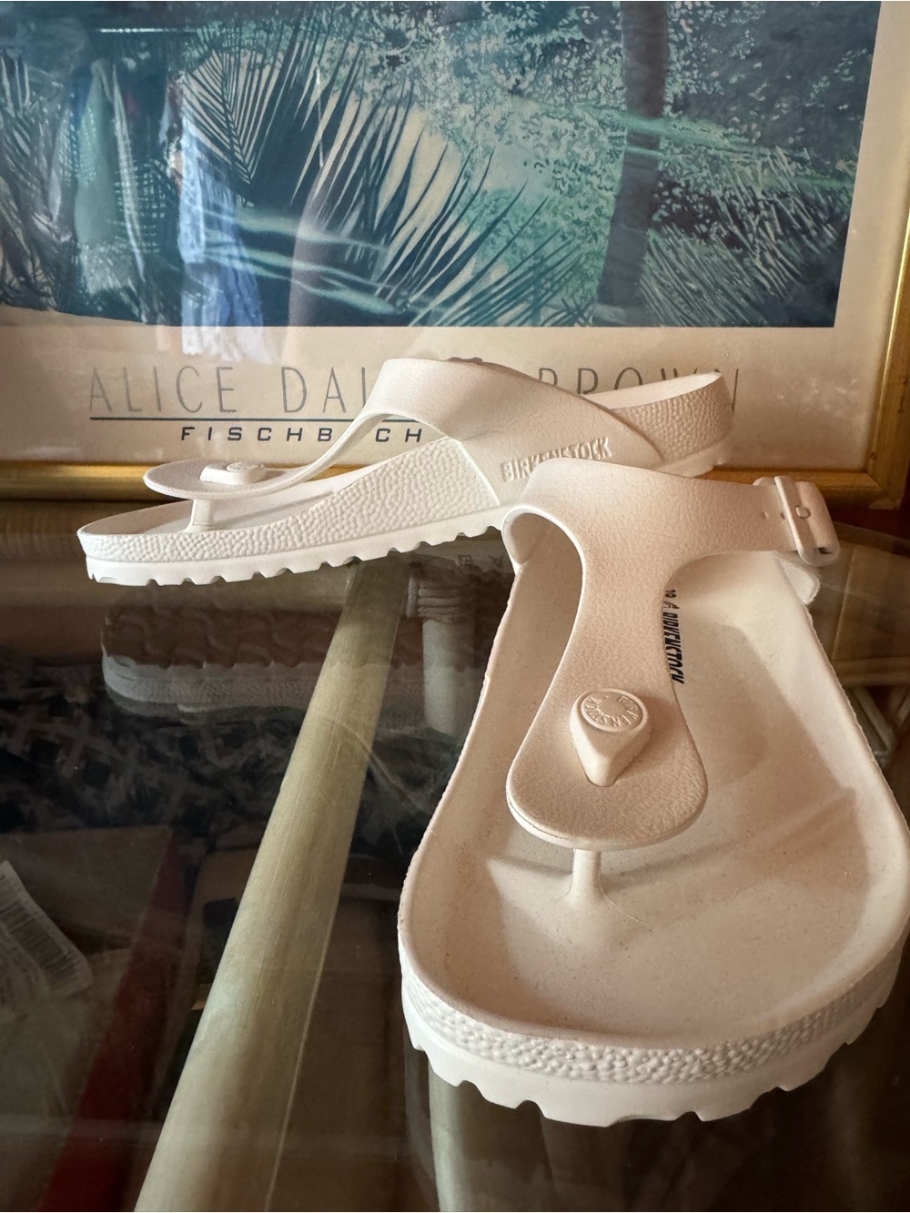 Birkenstock Gizeh Essentials EVA White Sandals Size 39 US 8-8.5 NWOT